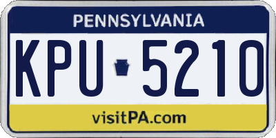 PA license plate KPU5210