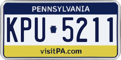 PA license plate KPU5211