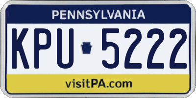 PA license plate KPU5222