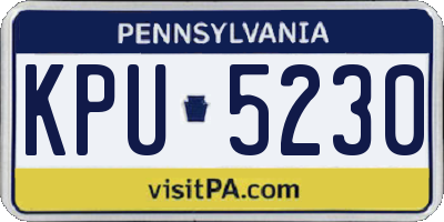 PA license plate KPU5230