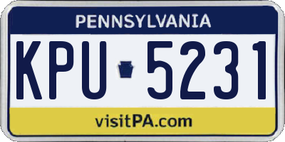 PA license plate KPU5231