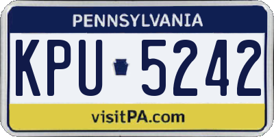 PA license plate KPU5242