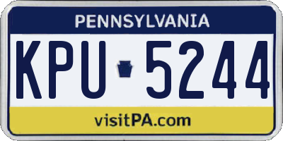 PA license plate KPU5244