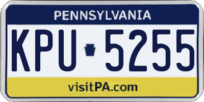 PA license plate KPU5255
