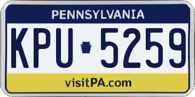 PA license plate KPU5259