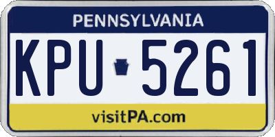 PA license plate KPU5261