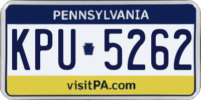 PA license plate KPU5262