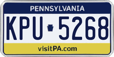 PA license plate KPU5268