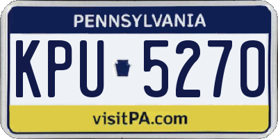 PA license plate KPU5270