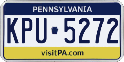 PA license plate KPU5272