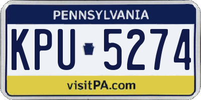 PA license plate KPU5274