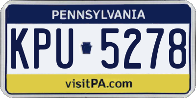 PA license plate KPU5278