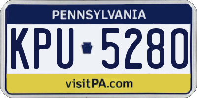 PA license plate KPU5280