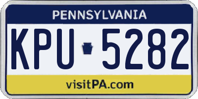 PA license plate KPU5282