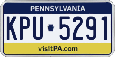 PA license plate KPU5291