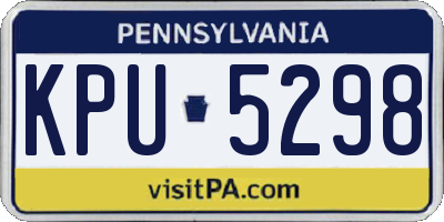 PA license plate KPU5298