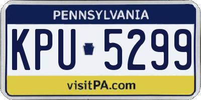 PA license plate KPU5299