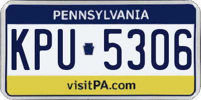 PA license plate KPU5306