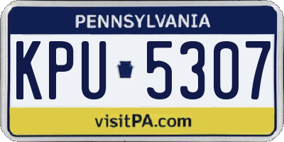 PA license plate KPU5307