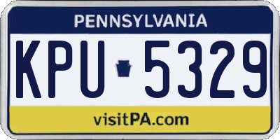 PA license plate KPU5329