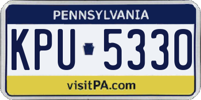 PA license plate KPU5330