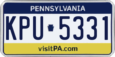 PA license plate KPU5331