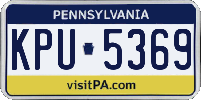 PA license plate KPU5369