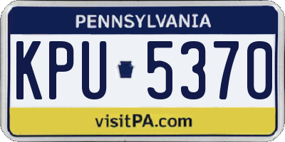 PA license plate KPU5370