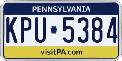 PA license plate KPU5384