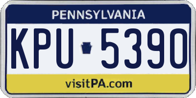 PA license plate KPU5390