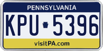 PA license plate KPU5396