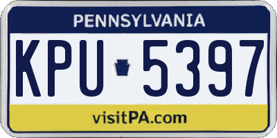 PA license plate KPU5397