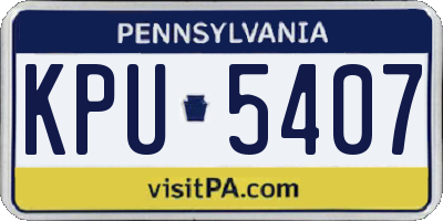 PA license plate KPU5407