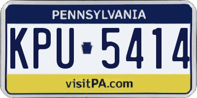 PA license plate KPU5414