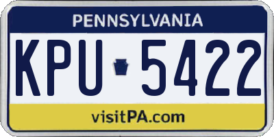 PA license plate KPU5422