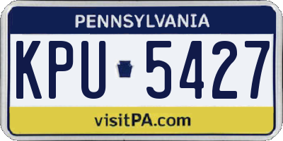 PA license plate KPU5427