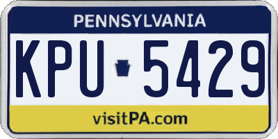 PA license plate KPU5429