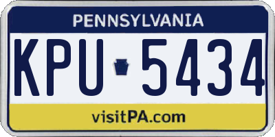 PA license plate KPU5434