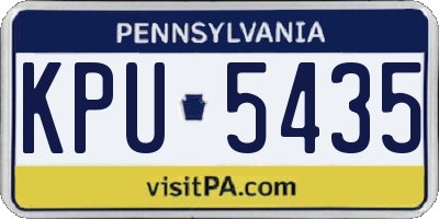 PA license plate KPU5435