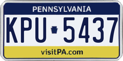 PA license plate KPU5437