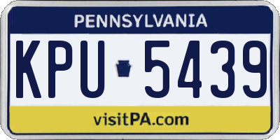 PA license plate KPU5439
