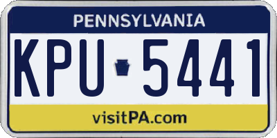 PA license plate KPU5441