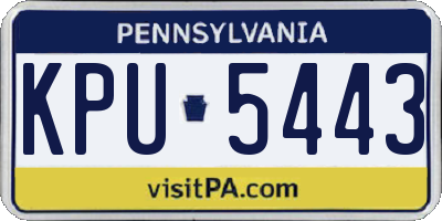 PA license plate KPU5443