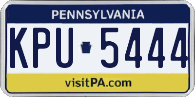 PA license plate KPU5444