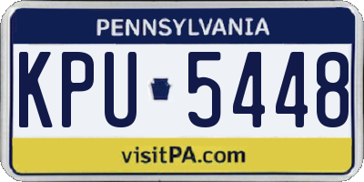 PA license plate KPU5448