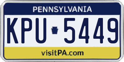 PA license plate KPU5449