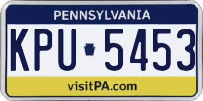 PA license plate KPU5453