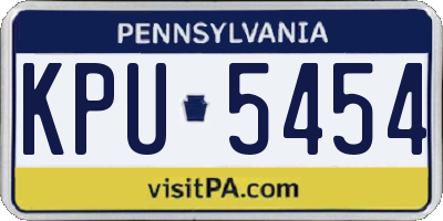PA license plate KPU5454