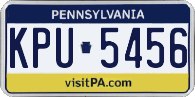 PA license plate KPU5456