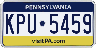 PA license plate KPU5459